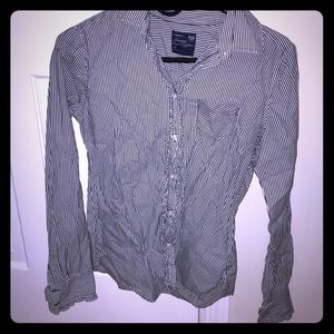 Pinstriped button-down